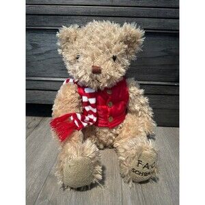 FAO Schwarz Bear Plush with Vest and Scarf